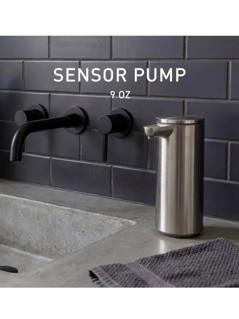 simplehuman Stainless Steel Motion Soap Dispenser - Silver